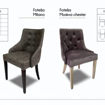 FOTELJE - MILANO / MOSKVA CHESTER