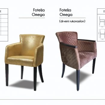 FOTELJE - OMEGA / OMEGA drveni rukonaslon