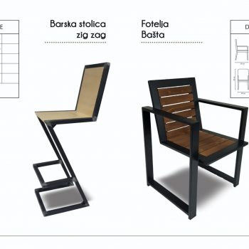 STOLICE - BARSKA ZIG ZAG / FOTELJA BAŠTA